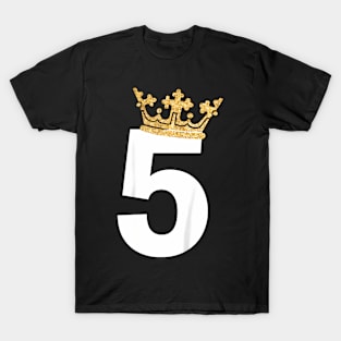 Kids 5Th Birthday Boy Prince Crown T-Shirt